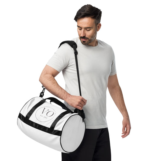White Branded Gym Bag